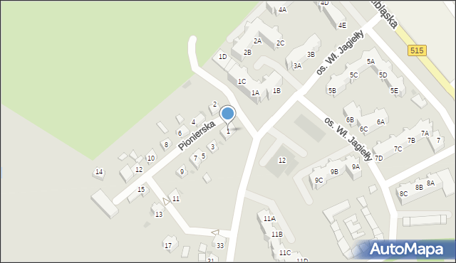 Dzierzgoń, Pionierska, 1, mapa Dzierzgoń