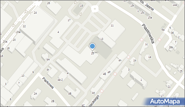 Dzierżoniów, Piastowska, 15, mapa Dzierżoniów