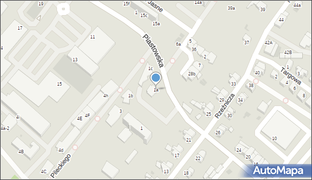Dzierżoniów, Piastowska, 1a, mapa Dzierżoniów