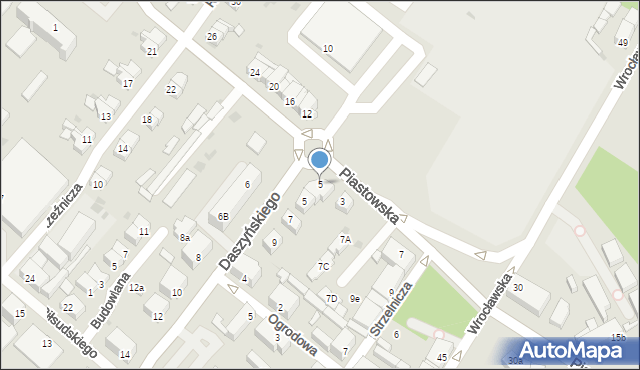 Dzierżoniów, Piastowska, 5, mapa Dzierżoniów