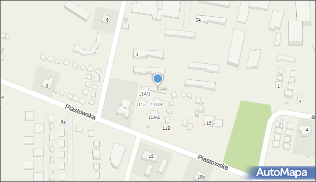 Dźwirzyno, Piastowska, 11A/2, mapa Dźwirzyno