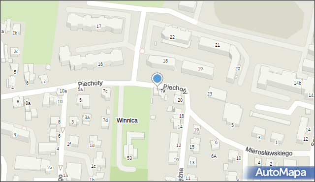 Elbląg, Piechoty, 7b, mapa Elbląga