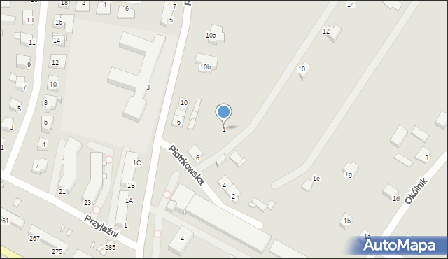 Elbląg, Piotrkowska, 1, mapa Elbląga