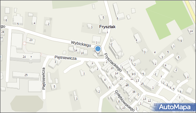 Frysztak, Piętniewicza Józefa, 4, mapa Frysztak