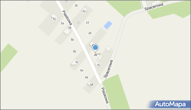 Gadka, Piaskowa, 49, mapa Gadka