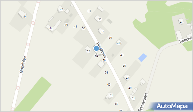 Gadka, Piaskowa, 54, mapa Gadka