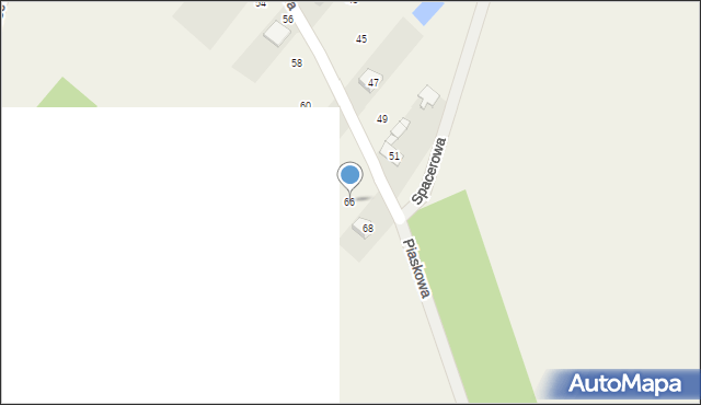 Gadka, Piaskowa, 66, mapa Gadka