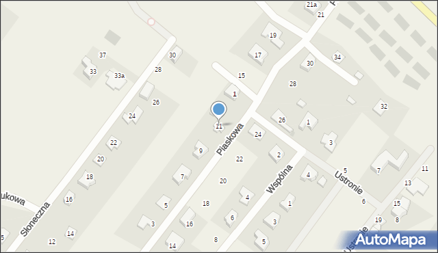 Gajków, Piaskowa, 11, mapa Gajków