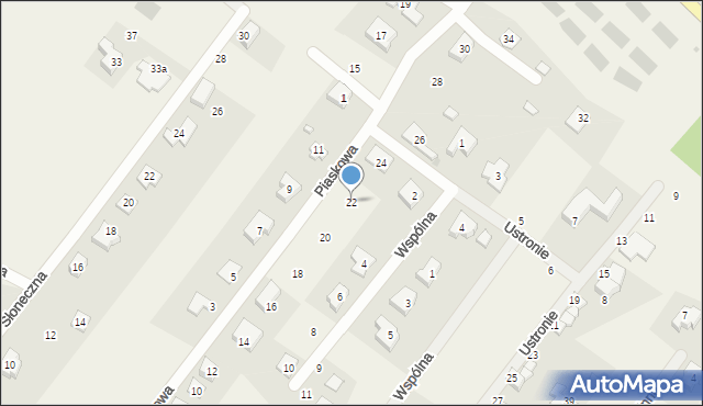 Gajków, Piaskowa, 22, mapa Gajków