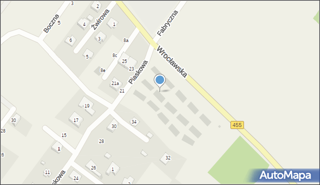 Gajków, Piaskowa, 36c, mapa Gajków