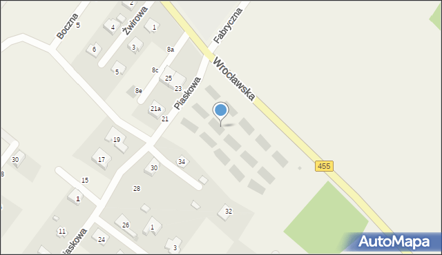 Gajków, Piaskowa, 36d, mapa Gajków