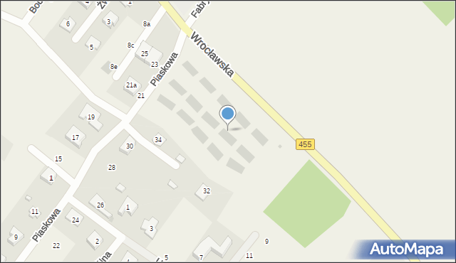 Gajków, Piaskowa, 36g, mapa Gajków