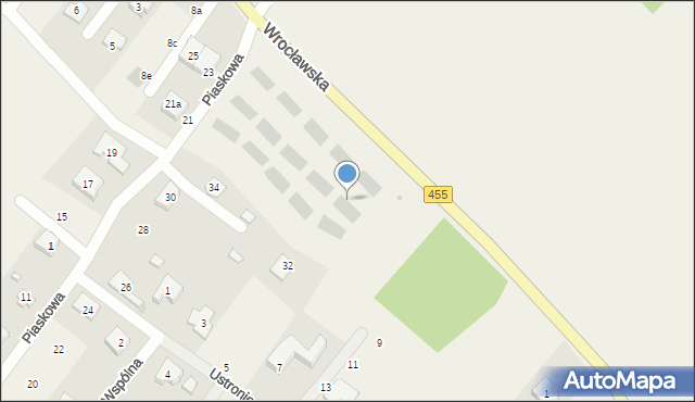 Gajków, Piaskowa, 36j, mapa Gajków