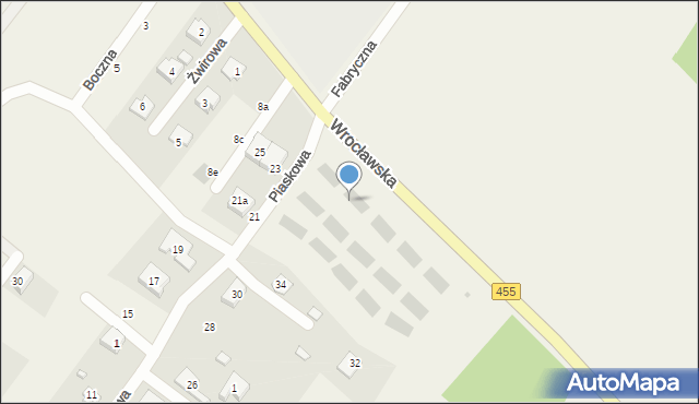 Gajków, Piaskowa, 38c, mapa Gajków