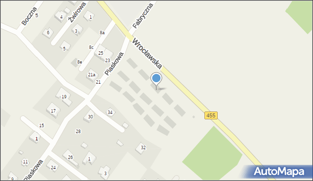 Gajków, Piaskowa, 38f, mapa Gajków