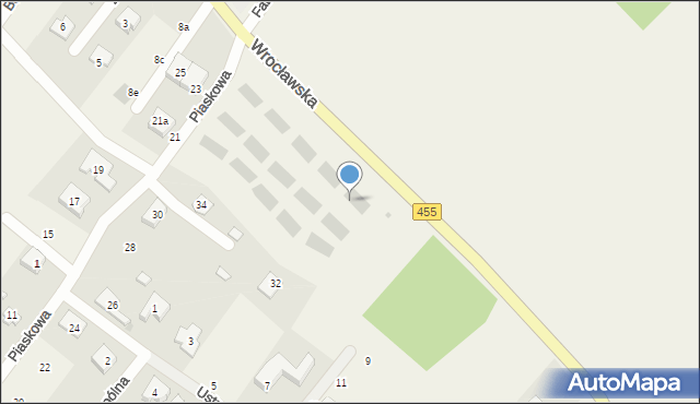 Gajków, Piaskowa, 38j, mapa Gajków