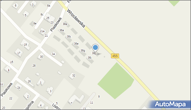 Gajków, Piaskowa, 38k, mapa Gajków