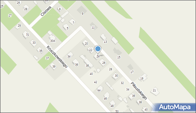 Garbatka-Letnisko, Piłsudskiego Józefa, marsz., 24, mapa Garbatka-Letnisko