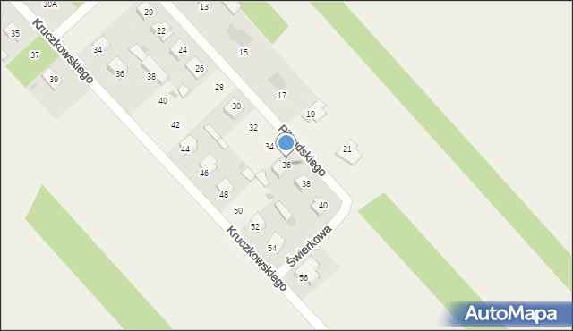 Garbatka-Letnisko, Piłsudskiego Józefa, marsz., 36, mapa Garbatka-Letnisko