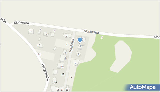 Gąski, Piaskowa, 3, mapa Gąski