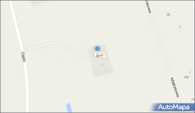 Gąski, Piaskowa, 55, mapa Gąski