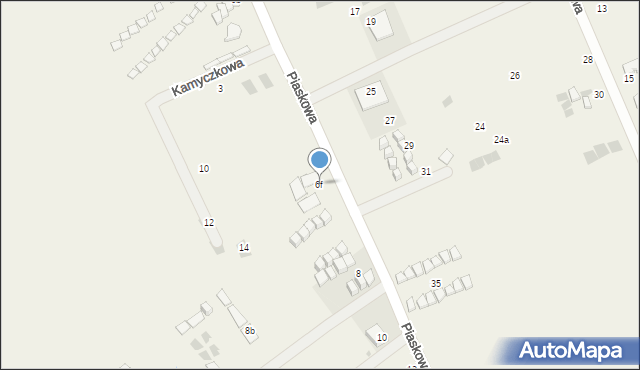 Gąski, Piaskowa, 6f, mapa Gąski