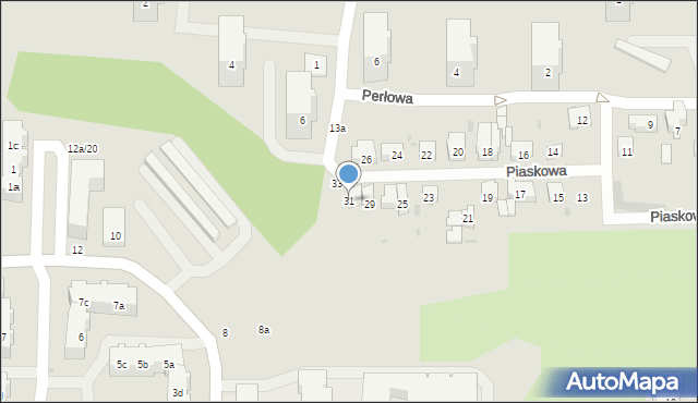 Gdańsk, Piaskowa, 31, mapa Gdańska