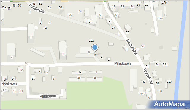 Gdańsk, Piaskowa, 6, mapa Gdańska