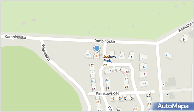 Gdańsk, Pienkowskiej Aliny, 81, mapa Gdańska