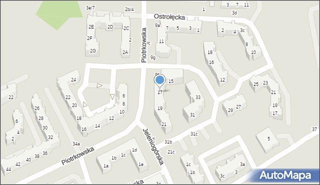 Gdańsk, Piotrkowska, 17, mapa Gdańska