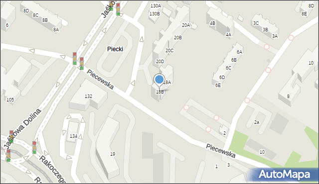 Gdańsk, Piecewska, 18B, mapa Gdańska