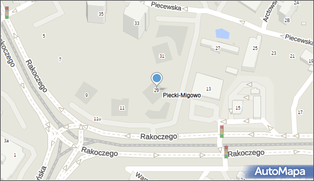 Gdańsk, Piecewska, 29, mapa Gdańska