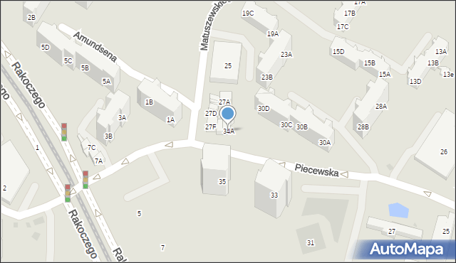 Gdańsk, Piecewska, 34A, mapa Gdańska