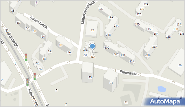 Gdańsk, Piecewska, 34B, mapa Gdańska