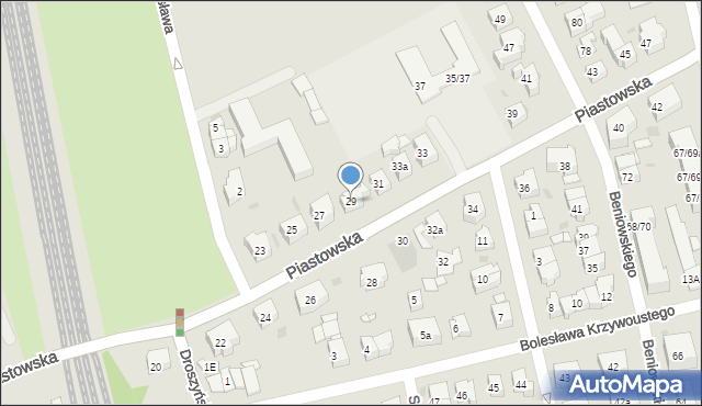 Gdańsk, Piastowska, 29, mapa Gdańska