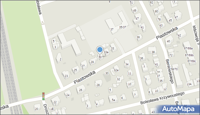 Gdańsk, Piastowska, 31, mapa Gdańska