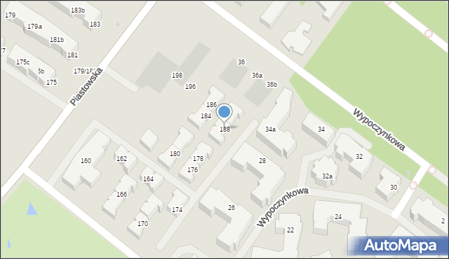 Gdańsk, Piastowska, 188, mapa Gdańska