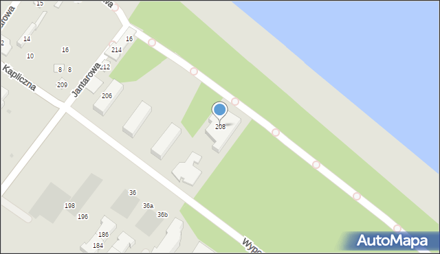 Gdańsk, Piastowska, 208, mapa Gdańska