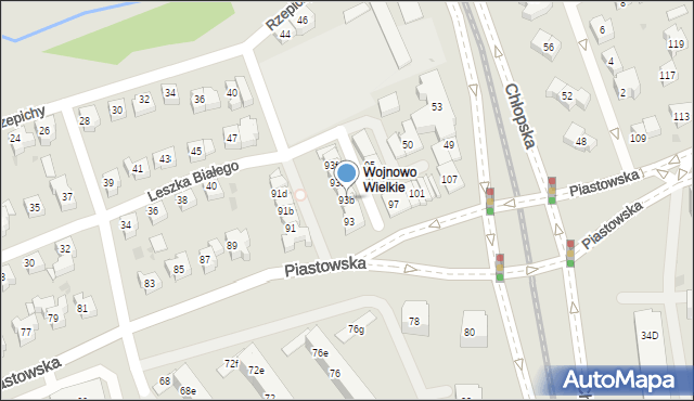 Gdańsk, Piastowska, 93b, mapa Gdańska