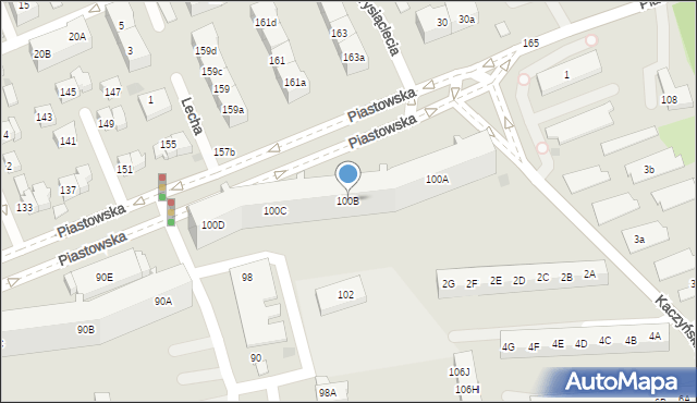 Gdańsk, Piastowska, 100B, mapa Gdańska