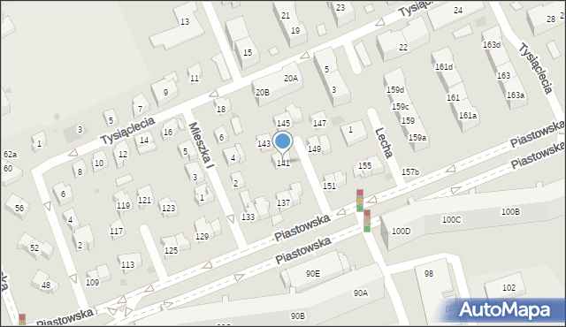 Gdańsk, Piastowska, 141, mapa Gdańska