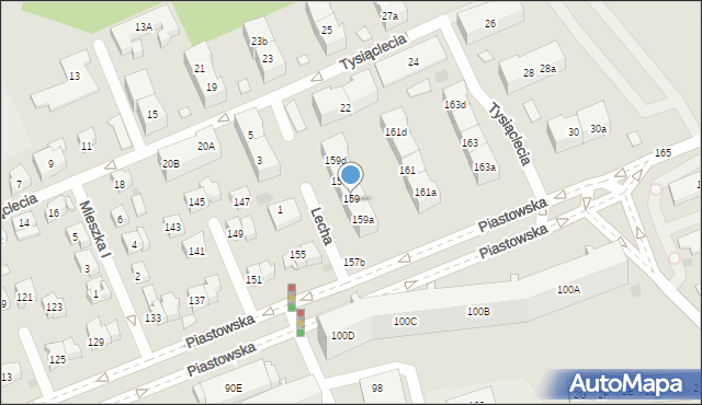 Gdańsk, Piastowska, 159b, mapa Gdańska