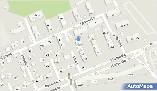 Gdańsk, Piastowska, 159d, mapa Gdańska