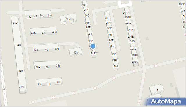 Gdańsk, Piastowska, 94A, mapa Gdańska