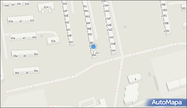 Gdańsk, Piastowska, 96A, mapa Gdańska