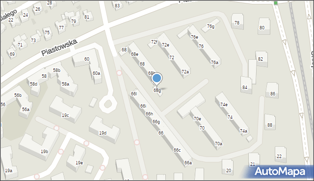 Gdańsk, Piastowska, 68g, mapa Gdańska