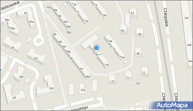 Gdańsk, Piastowska, 70, mapa Gdańska