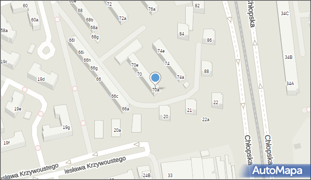 Gdańsk, Piastowska, 70a, mapa Gdańska
