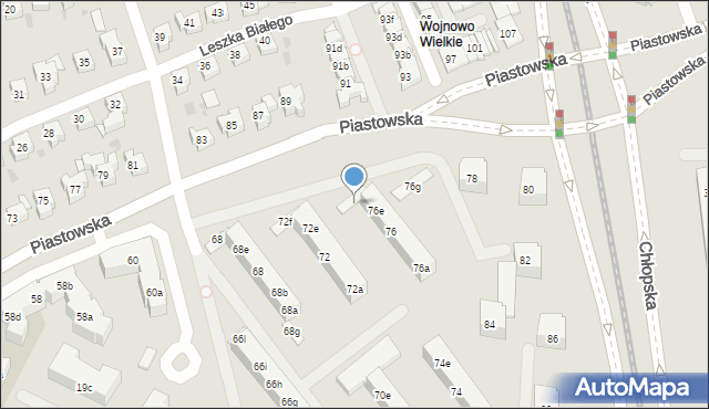 Gdańsk, Piastowska, 76f, mapa Gdańska
