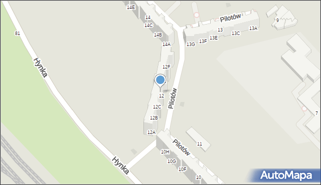 Gdańsk, Pilotów, 12D, mapa Gdańska